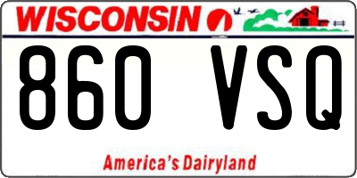 WI license plate 860VSQ