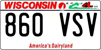 WI license plate 860VSV