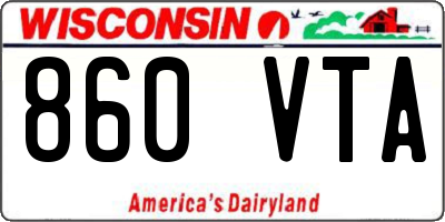 WI license plate 860VTA