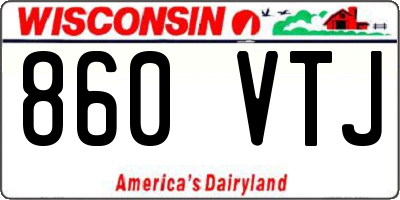 WI license plate 860VTJ
