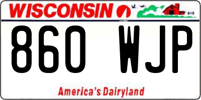 WI license plate 860WJP