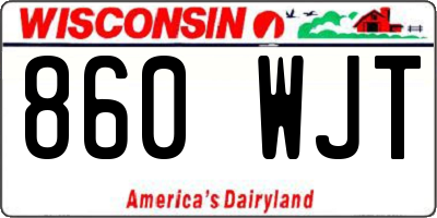 WI license plate 860WJT