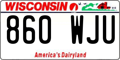 WI license plate 860WJU