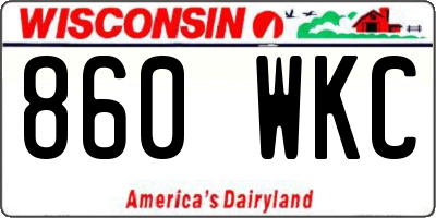 WI license plate 860WKC