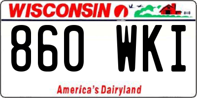WI license plate 860WKI