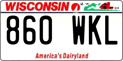 WI license plate 860WKL
