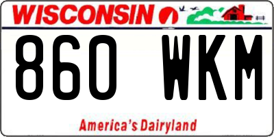 WI license plate 860WKM