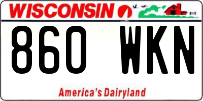 WI license plate 860WKN