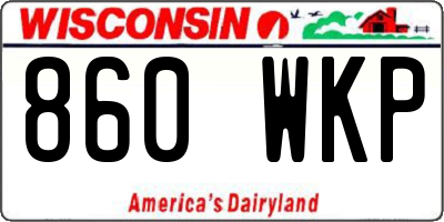 WI license plate 860WKP