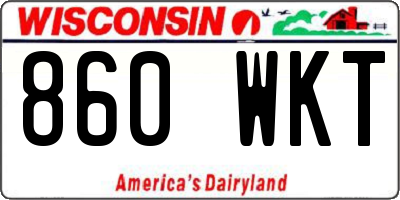 WI license plate 860WKT