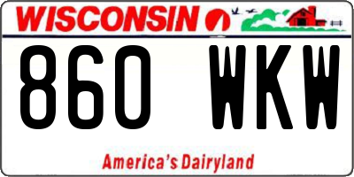 WI license plate 860WKW