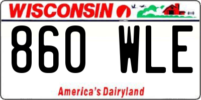 WI license plate 860WLE