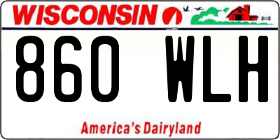 WI license plate 860WLH