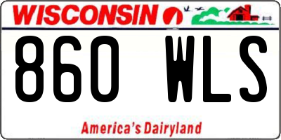 WI license plate 860WLS