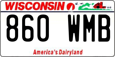 WI license plate 860WMB