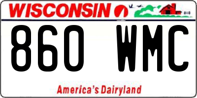 WI license plate 860WMC