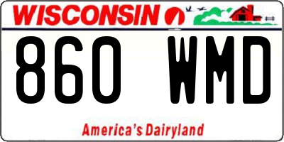 WI license plate 860WMD
