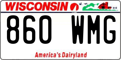 WI license plate 860WMG