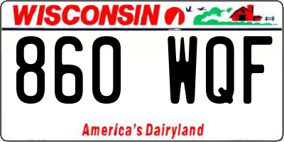 WI license plate 860WQF
