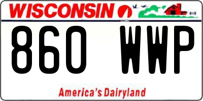 WI license plate 860WWP