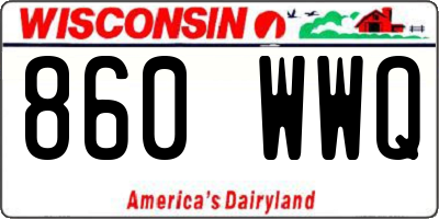 WI license plate 860WWQ