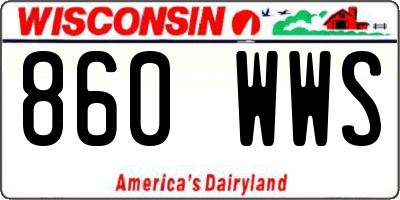 WI license plate 860WWS
