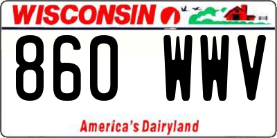 WI license plate 860WWV