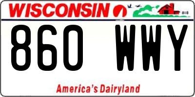 WI license plate 860WWY