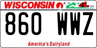 WI license plate 860WWZ