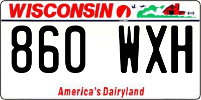 WI license plate 860WXH