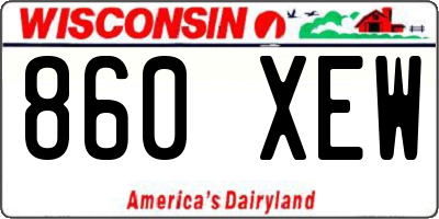 WI license plate 860XEW