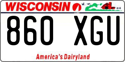 WI license plate 860XGU