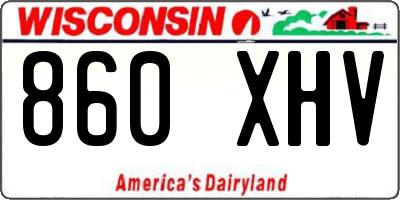 WI license plate 860XHV