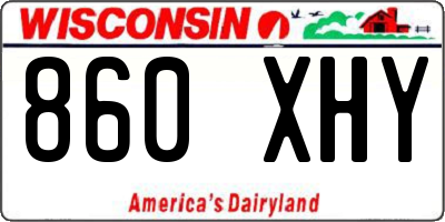 WI license plate 860XHY