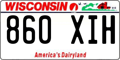 WI license plate 860XIH