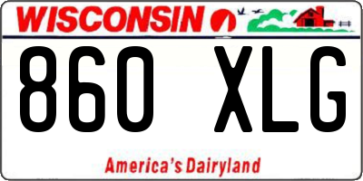 WI license plate 860XLG