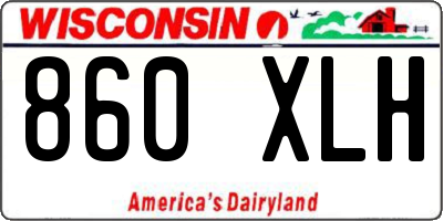 WI license plate 860XLH