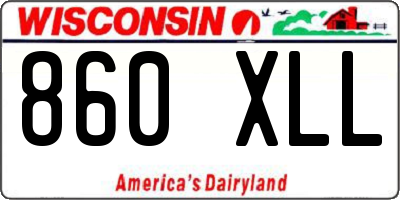 WI license plate 860XLL