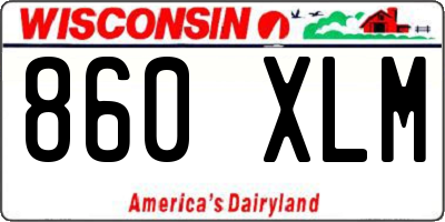 WI license plate 860XLM