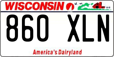 WI license plate 860XLN