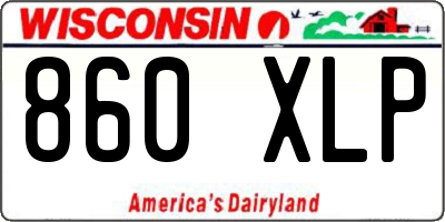 WI license plate 860XLP
