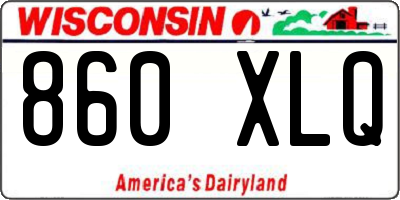 WI license plate 860XLQ