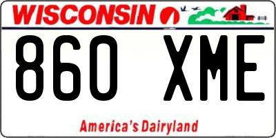 WI license plate 860XME
