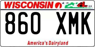 WI license plate 860XMK