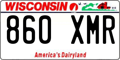 WI license plate 860XMR