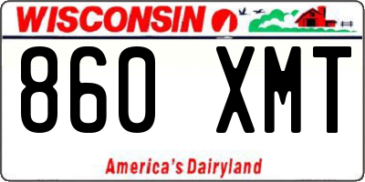 WI license plate 860XMT