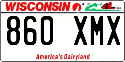 WI license plate 860XMX
