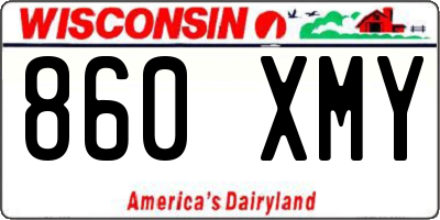 WI license plate 860XMY