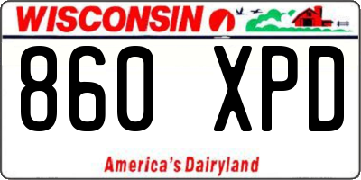 WI license plate 860XPD