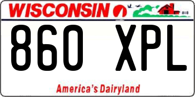 WI license plate 860XPL